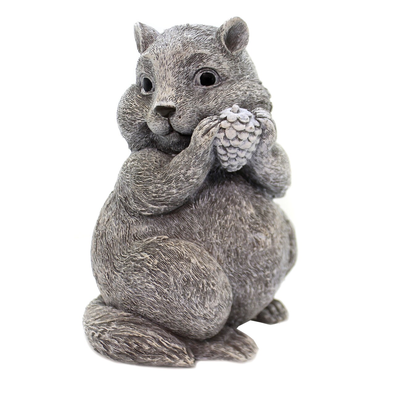 Roman 8.25 In Chipmunk Pudgy Statue Summer Figurine , Summer Decor Garden Stripes Nuts Pinecone